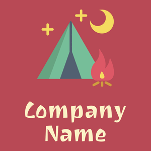 Camping logo on a Chestnut background - Abstract