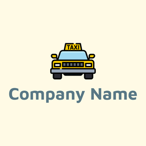 Taxi logo on a Corn Silk background - Automotive & Vehicle