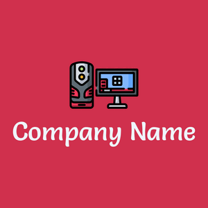 Computer logo on a Brick Red background - Games & Recreation