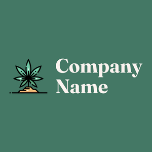 Cannabis logo on a Dark Green Copper background - Medical & Pharmaceutical