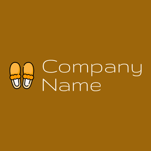 Slipper logo on a Golden Brown background - Abstract