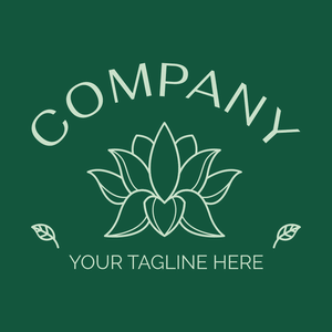 Lotus logo on dark green - Abstract