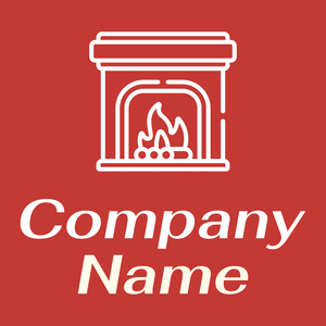 Fireplace logo on a Mahogany background - Games & Recreation