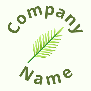 Tropical leaves logo on a Ivory background - Environmental & Green