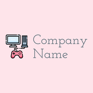 Playing videogames logo on a Lavender Blush background - Games & Recreation