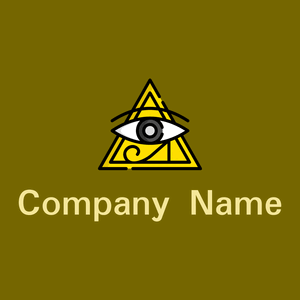 Illuminati logo on a Olive background - Religious