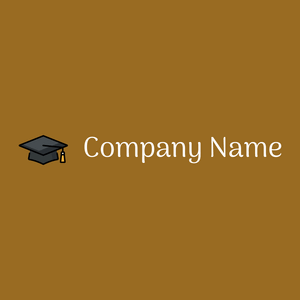 Graduation hat logo on a Hacienda background - Education