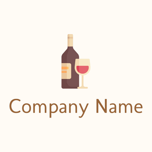 Wine logo on a Floral White background - Agriculture