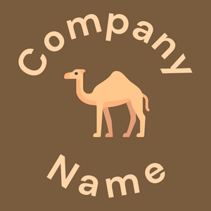 Peach-Orange Camel on a Old Copper background - Animals & Pets