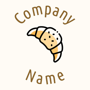 Croissant logo on a Floral White background - Food & Drink