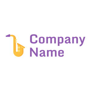 Purple Saxophone logo on a White background - Entertainment & Arts