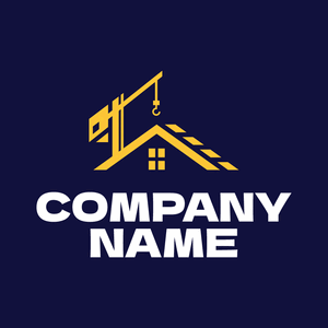 Logo for house building with crane - Construction & Tools