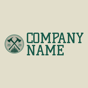 Axes and pine trees logo - Retail