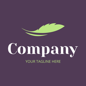 Logo of a leaf flying green on mauve - Landscaping