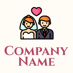 Wedding couple logo on a White background - Wedding Service