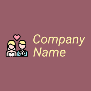 Couple logo on a Mauve Taupe background - Fashion & Beauty