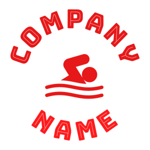 Swimmer logo on a White background - Games & Recreation