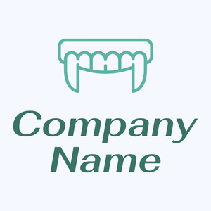 Vampire Teeth logo on a Alice Blue background - Abstract