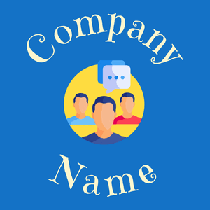 Chat group logo on a Denim background - Communications