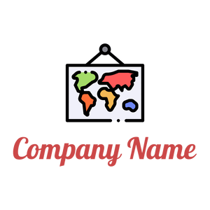 World map logo on a White background - Environmental & Green