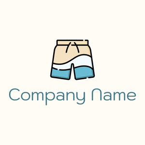 Swimming suit logo on a Floral White background - Games & Recreation