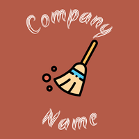 Broom logo on a brown background - Cleaning & Maintenance