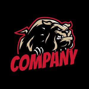 growling bulldog logo - Animals & Pets