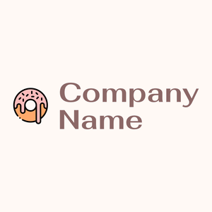 Donut logo on a Seashell background - Food & Drink