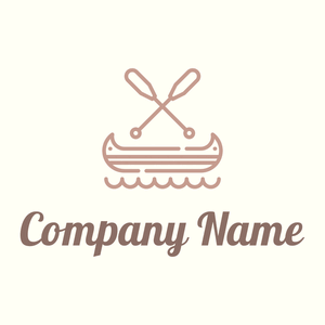 Canoe logo on a beige background - Sports