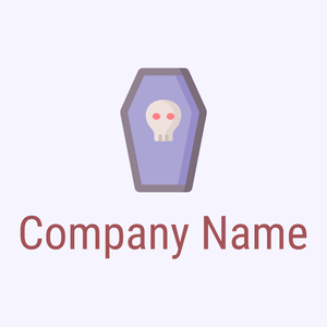 Coffin logo on a Ghost White background - Abstract