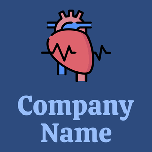 Heart logo on a Blue background - Medical & Pharmaceutical