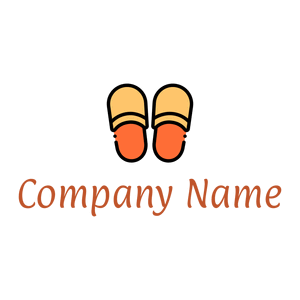 Slippers logo on a White background - Abstract