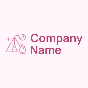 Camping logo on a Lavender Blush background - Automotive & Vehicle