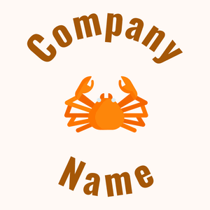 Dark Orange Snow crab on a Seashell background - Animals & Pets