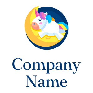 Unicorn logo on a White background - Abstract