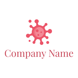 Dark Pink Virus on a White background - Medical & Pharmaceutical