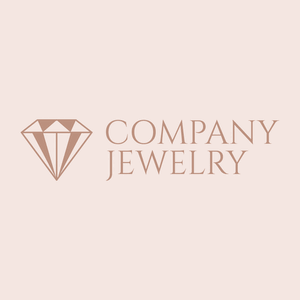 Jeweler logo on beige background with diamond - Wedding Service