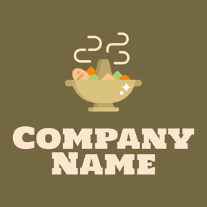 Pot logo on a Yellow Metal background - Food & Drink