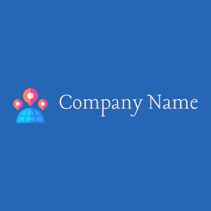 Location logo on a Cerulean Blue background - Business & Consulting