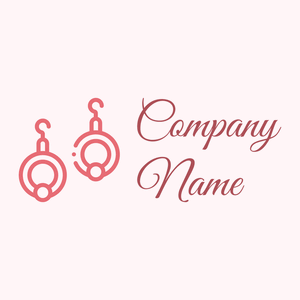 Earrings logo on a Lavender Blush background - Fashion & Beauty