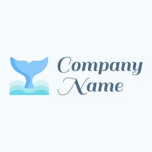 Whale logo on a Alice Blue background - Abstract