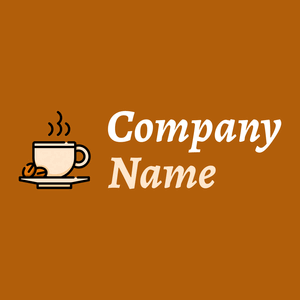 Coffee cup logo on a Rust background - Food & Drink