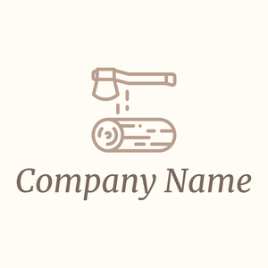 Wood logo on a Floral White background - Construction & Tools