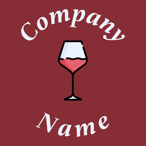 Wine glass logo on a Old Brick background - Agriculture