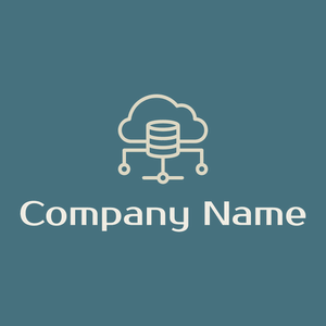 Cloud database logo on a Bismark background - Architectural