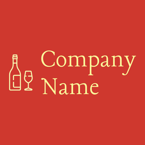 Wine logo on a Persian Red background - Agriculture