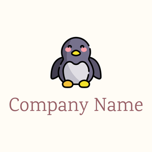 Penguin logo on a Floral White background - Animals & Pets