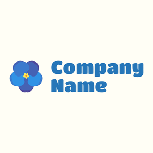 Blue African violet logo on a Ivory background - Environmental & Green