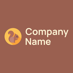 Chipmunk logo on a Dark Tan background - Animals & Pets