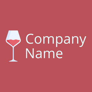 Wine glass logo on a Blush background - Agriculture